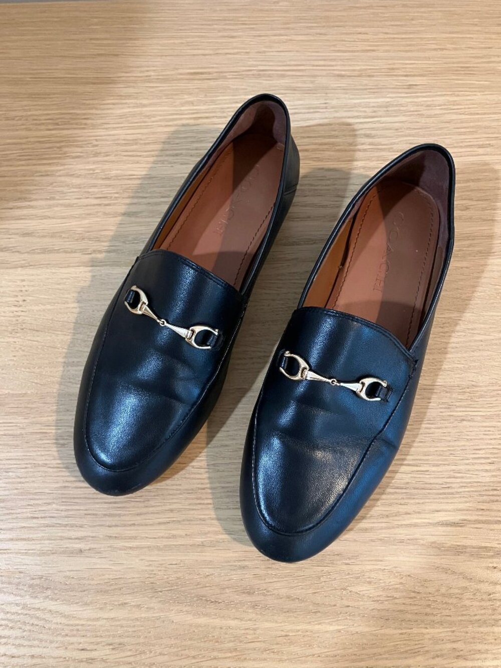 Coach Black Leather Haley Loafer